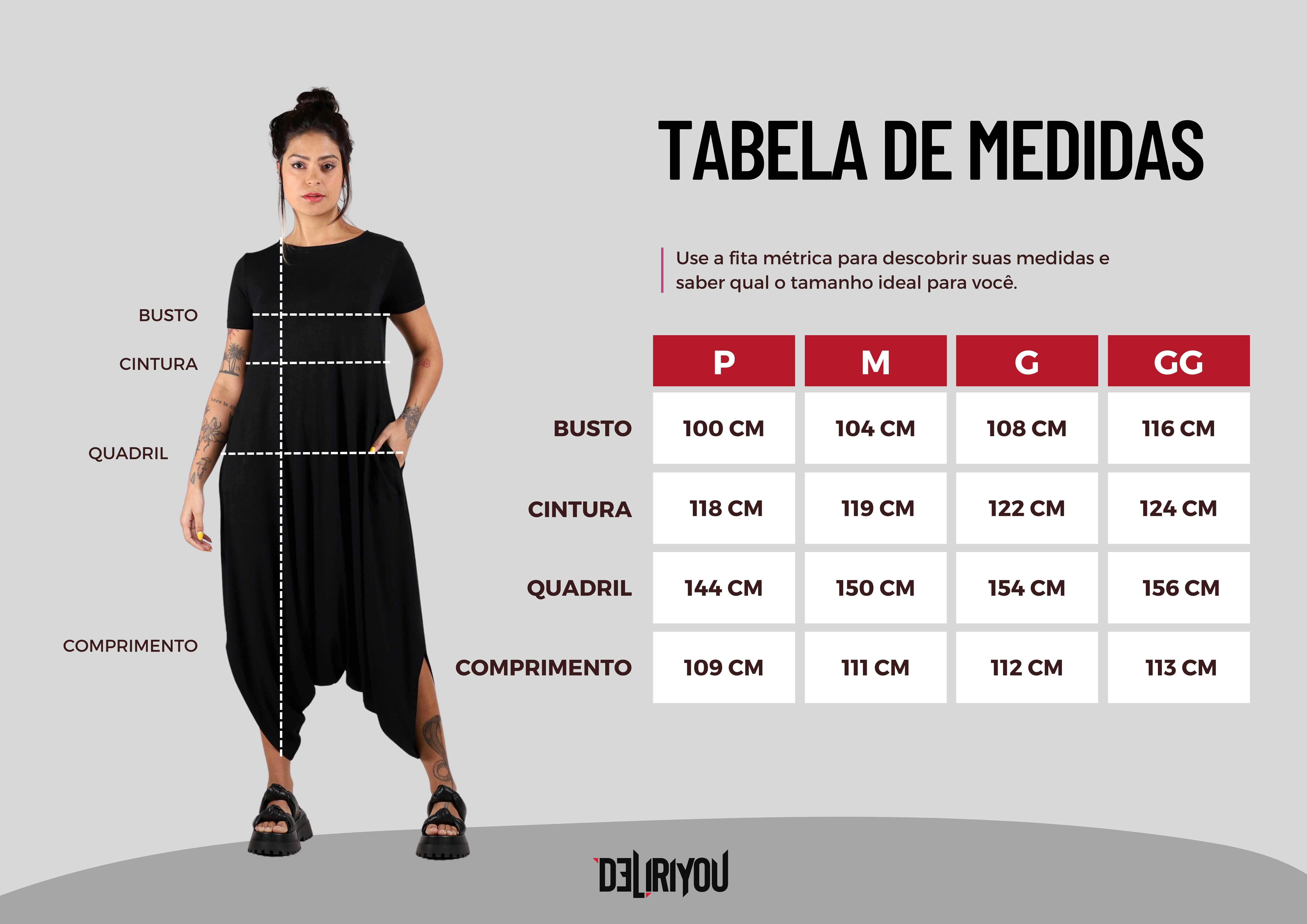 Tabela de medidas