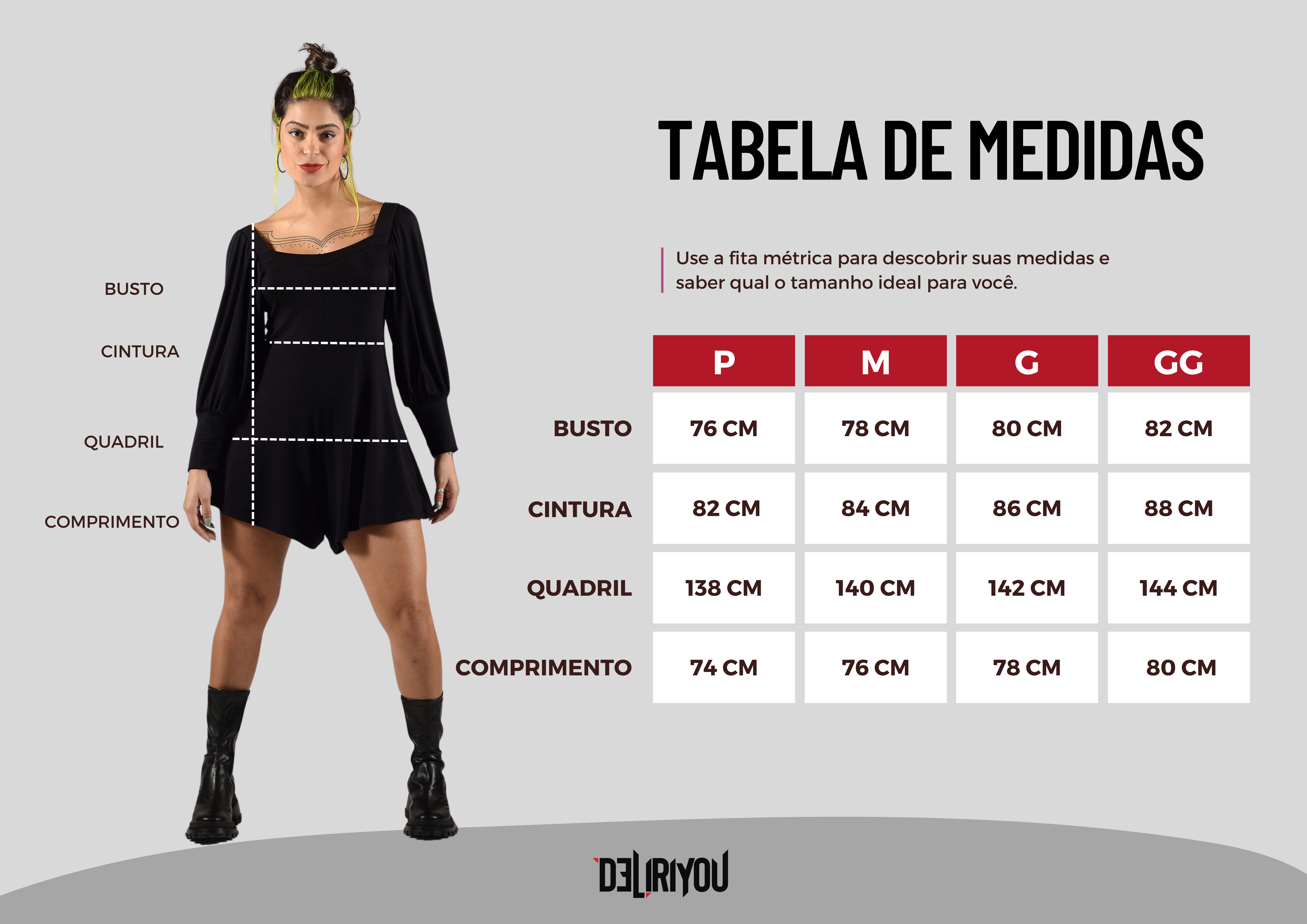 Tabela de medidas