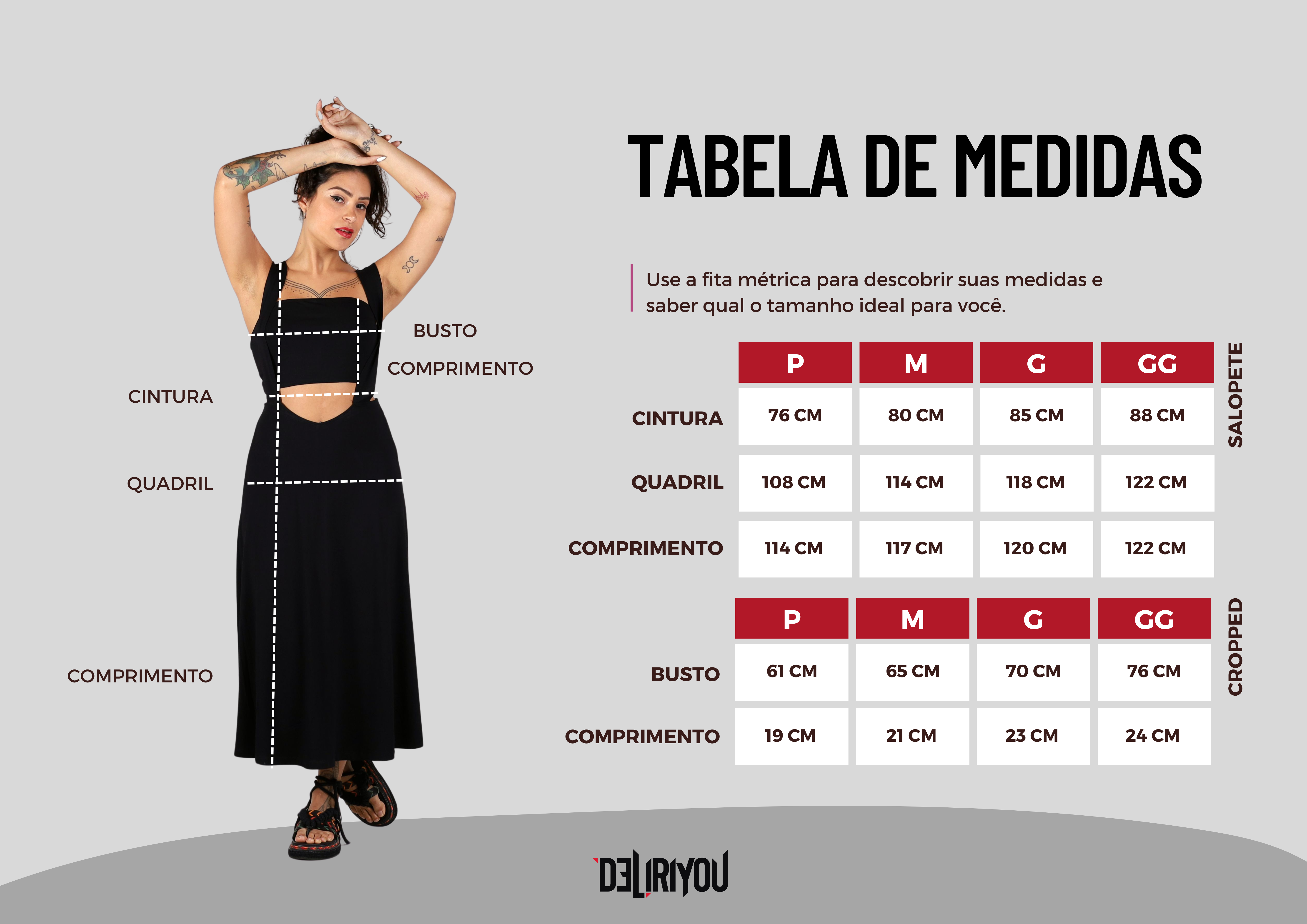 Tabela de medidas