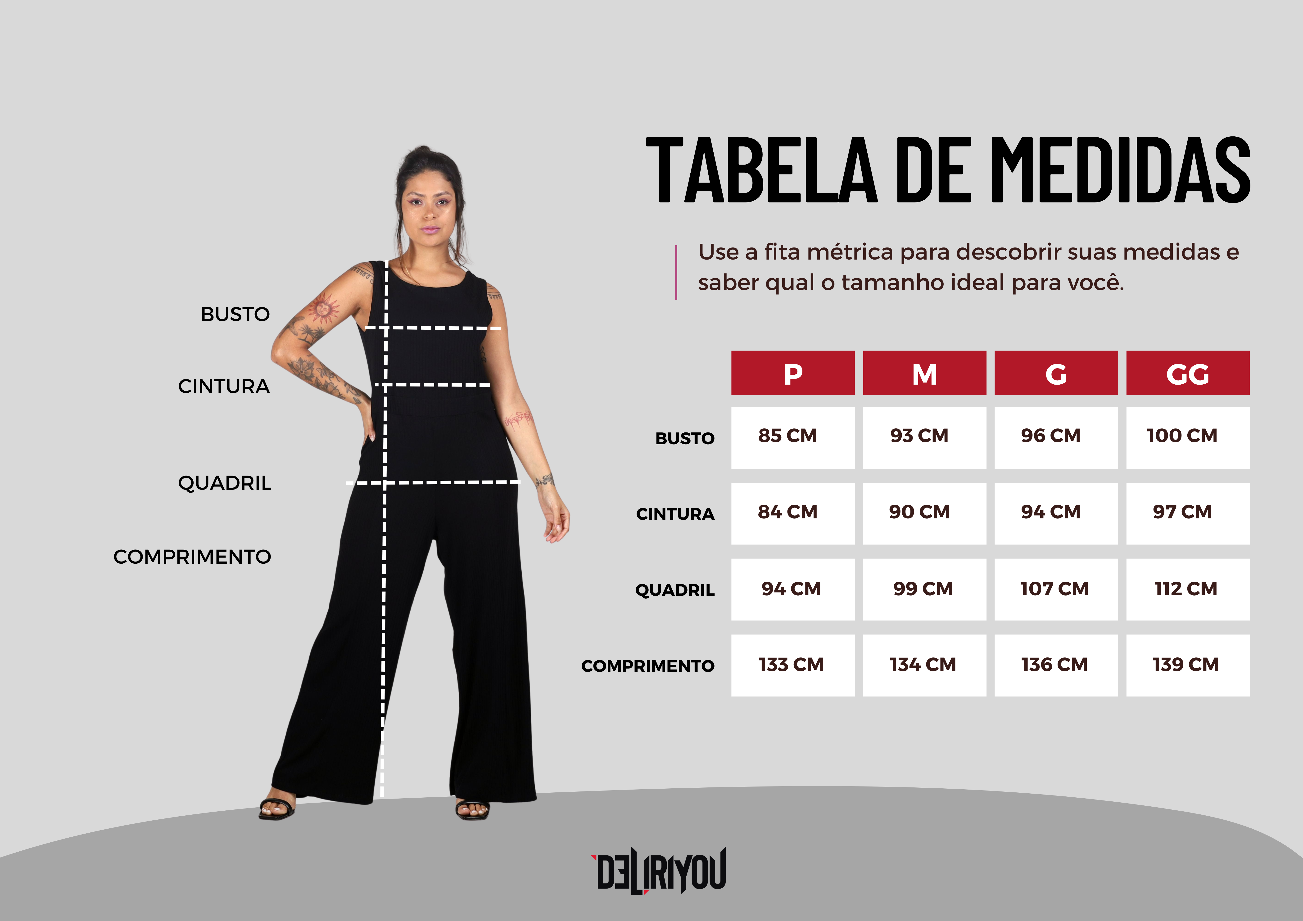 Tabela de medidas