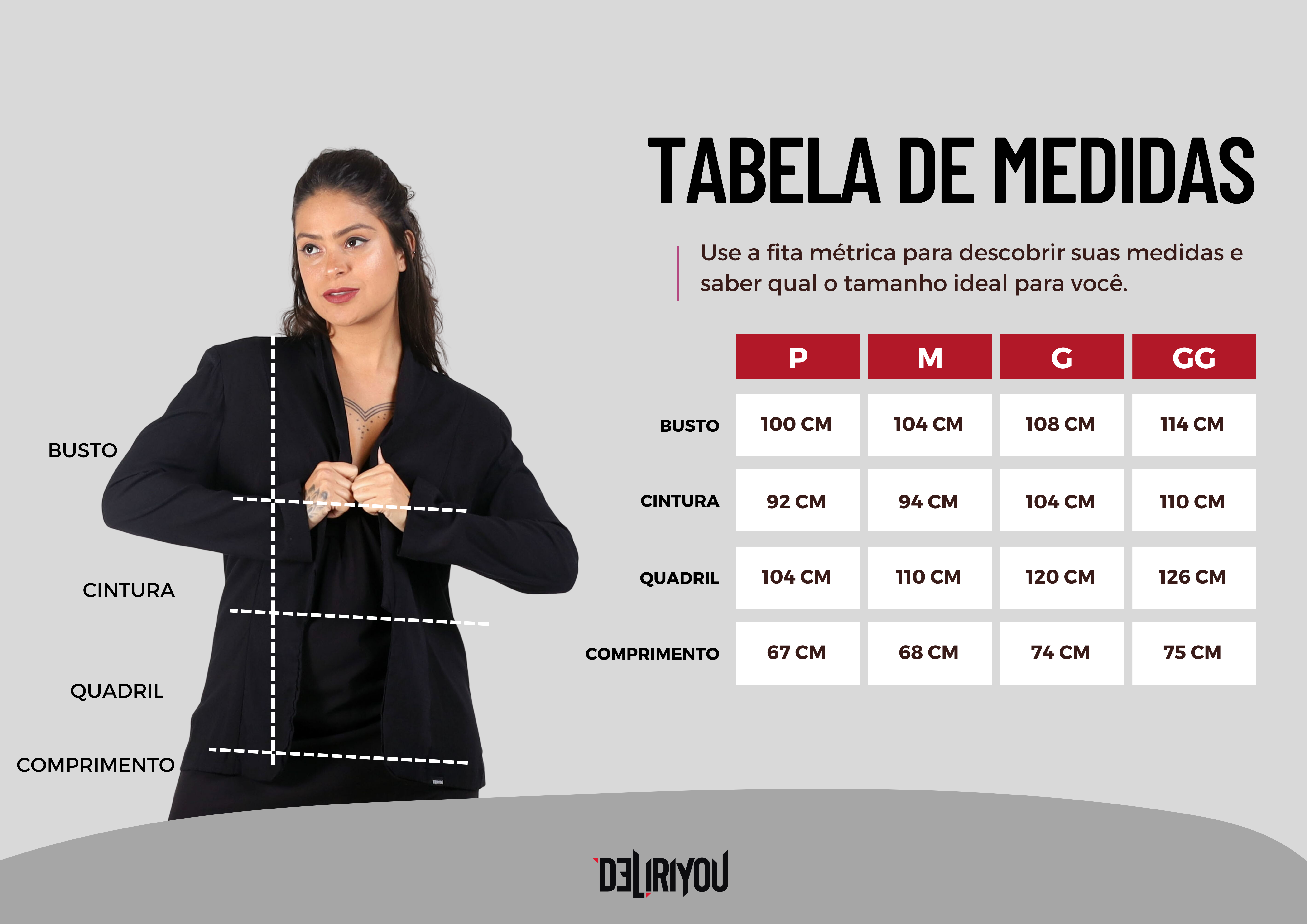 Tabela de medidas