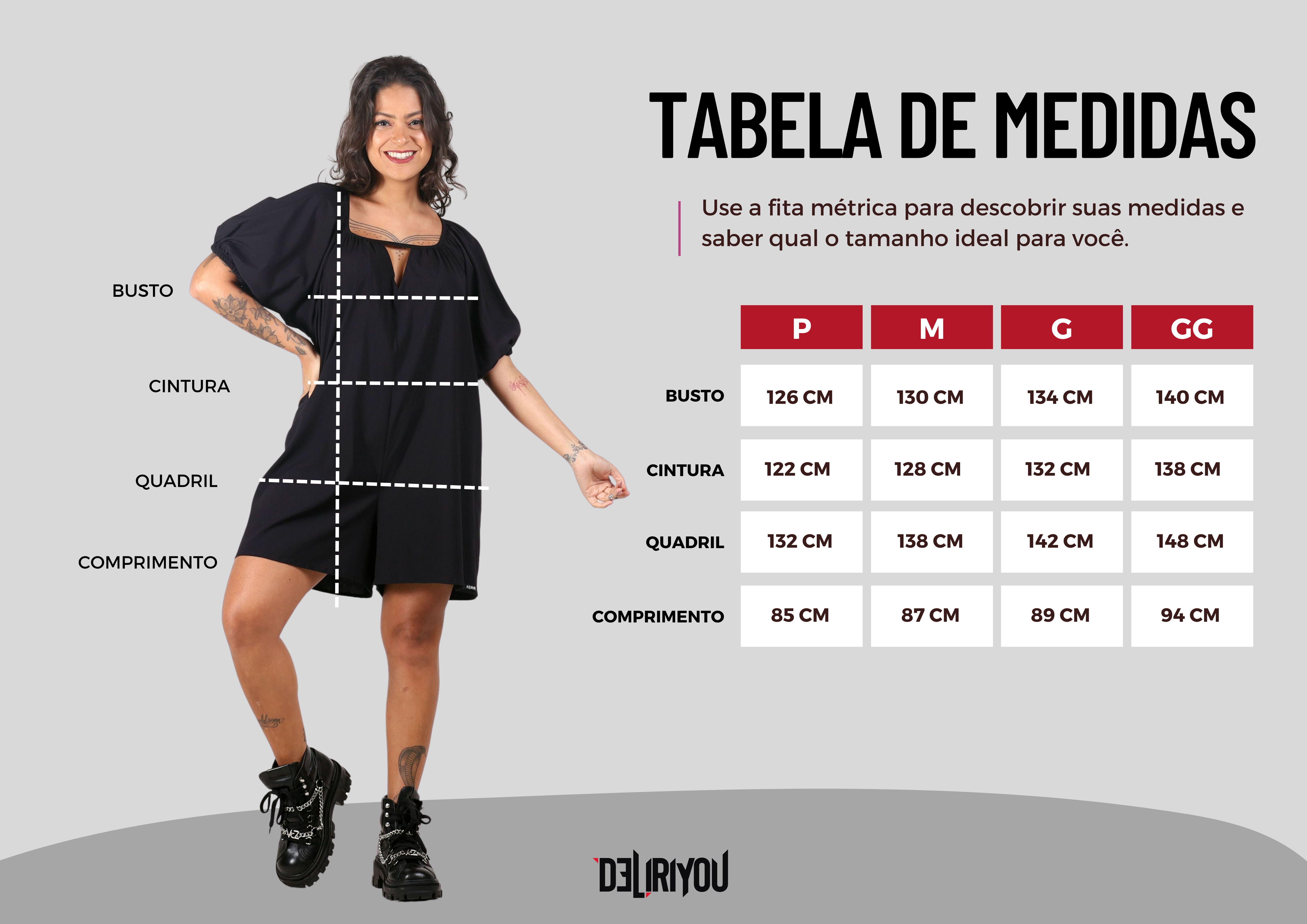 Tabela de medidas