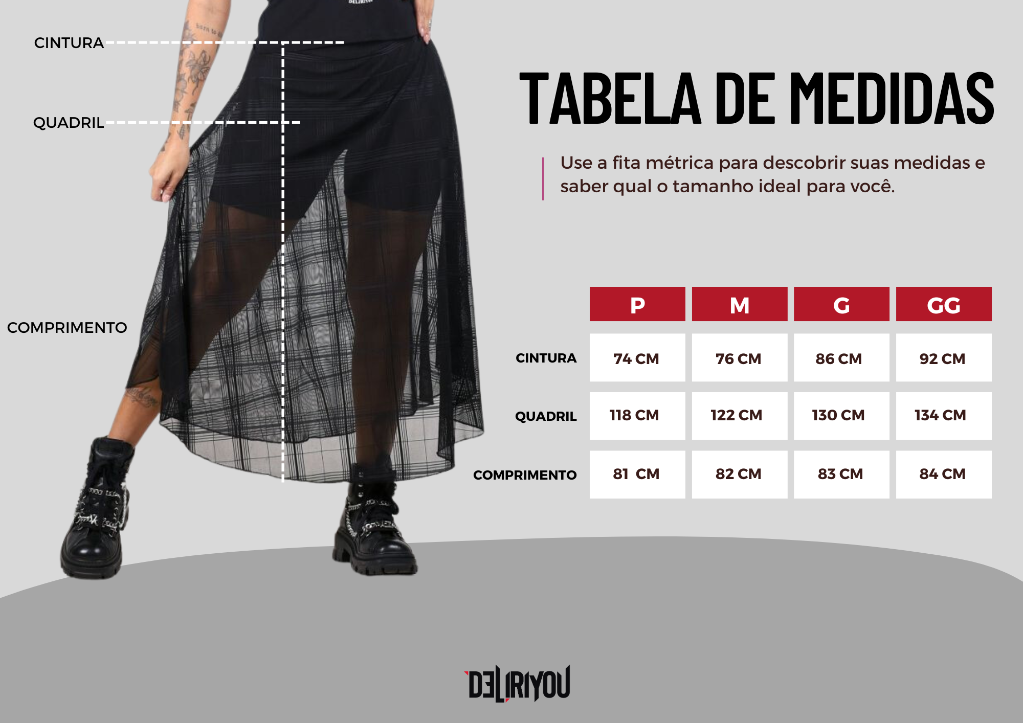 Tabela de medidas