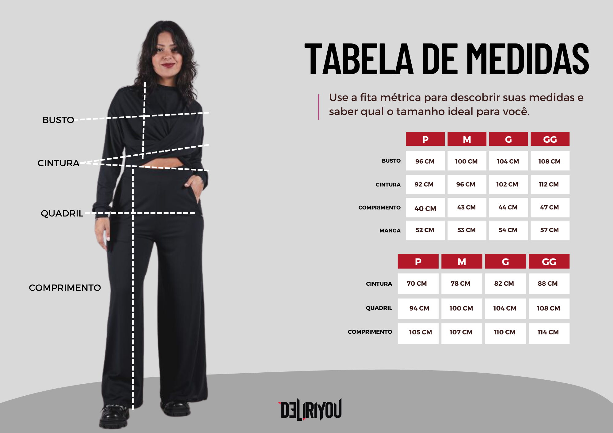 Tabela de medidas