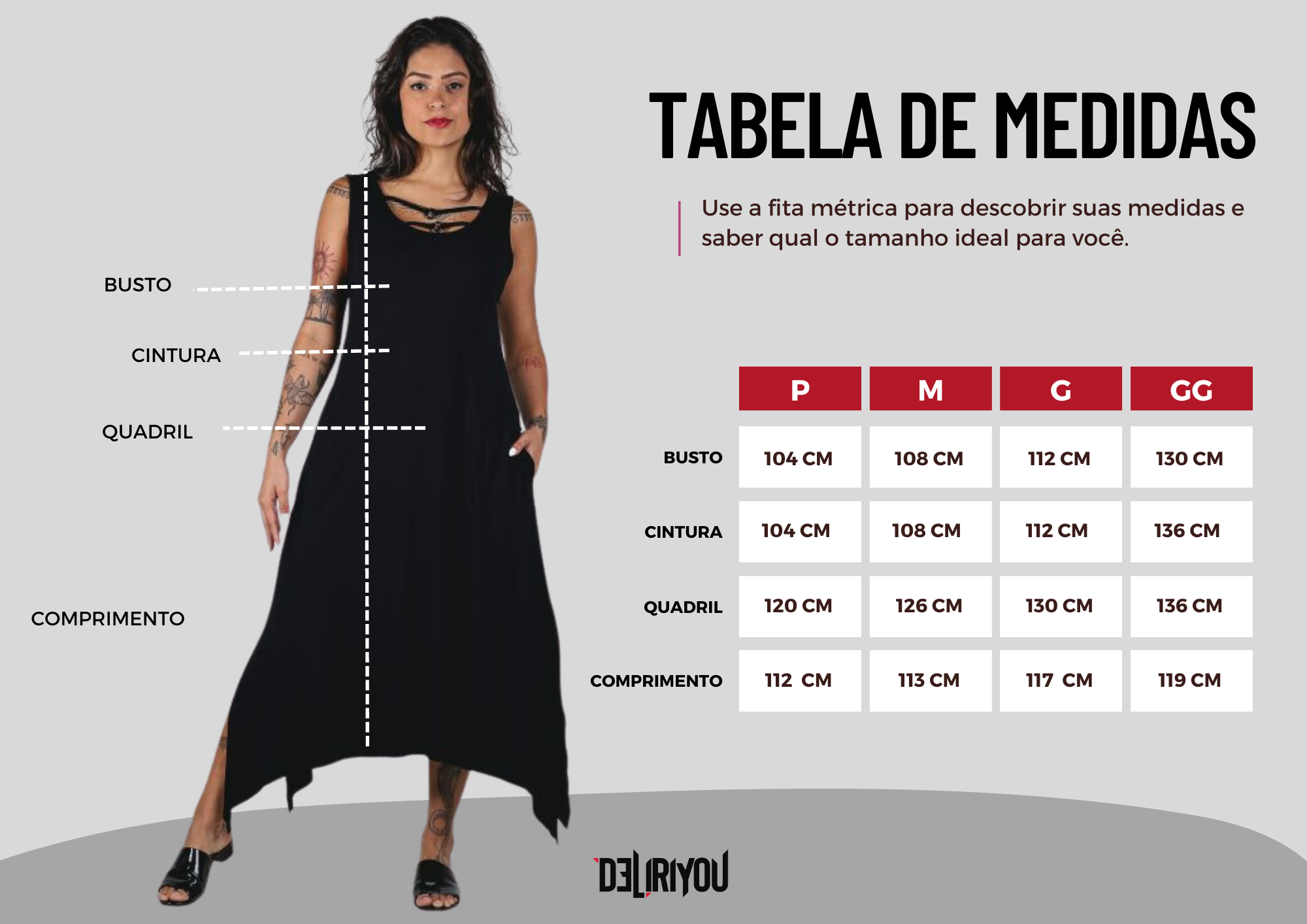 Tabela de medidas