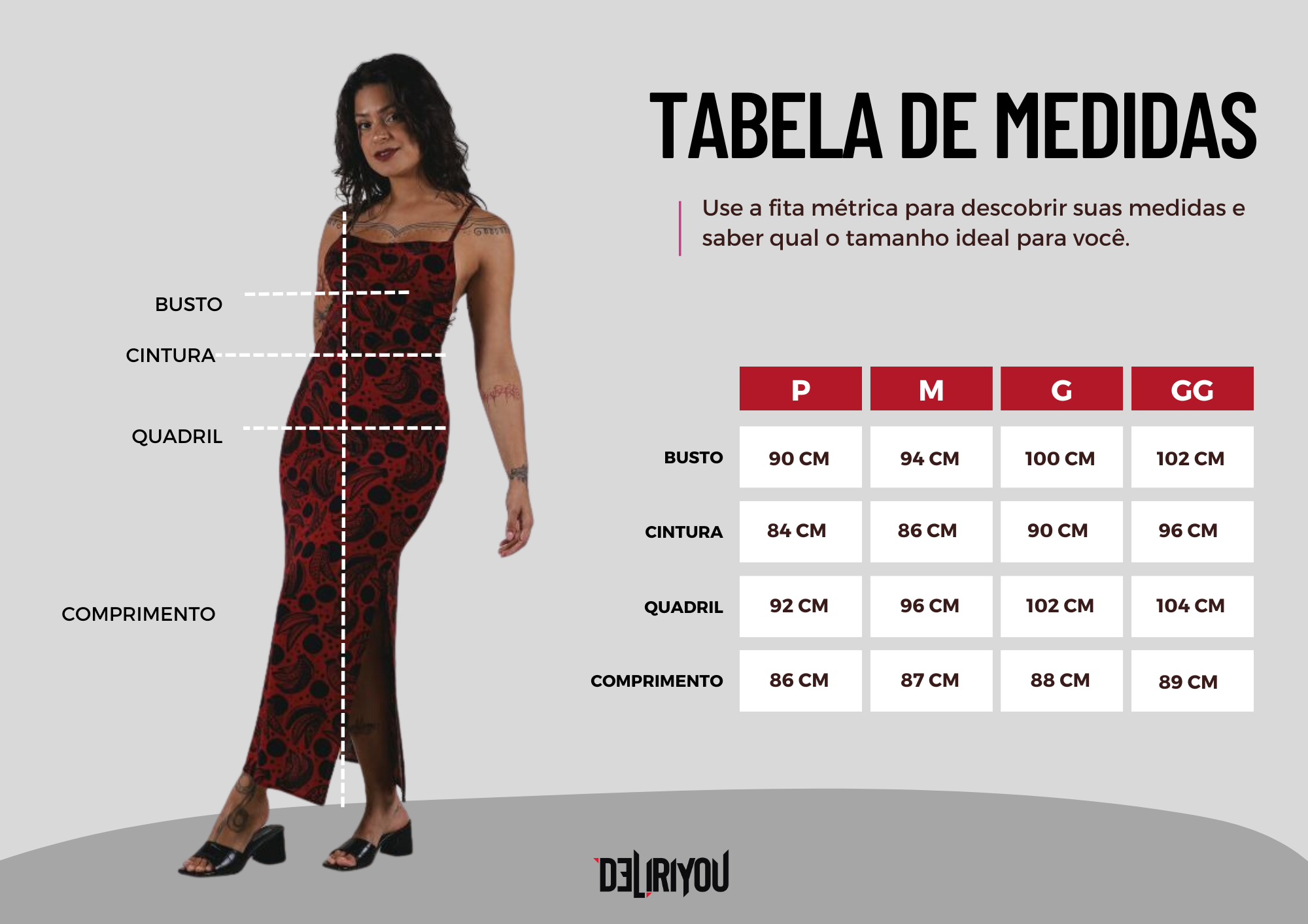 Tabela de medidas