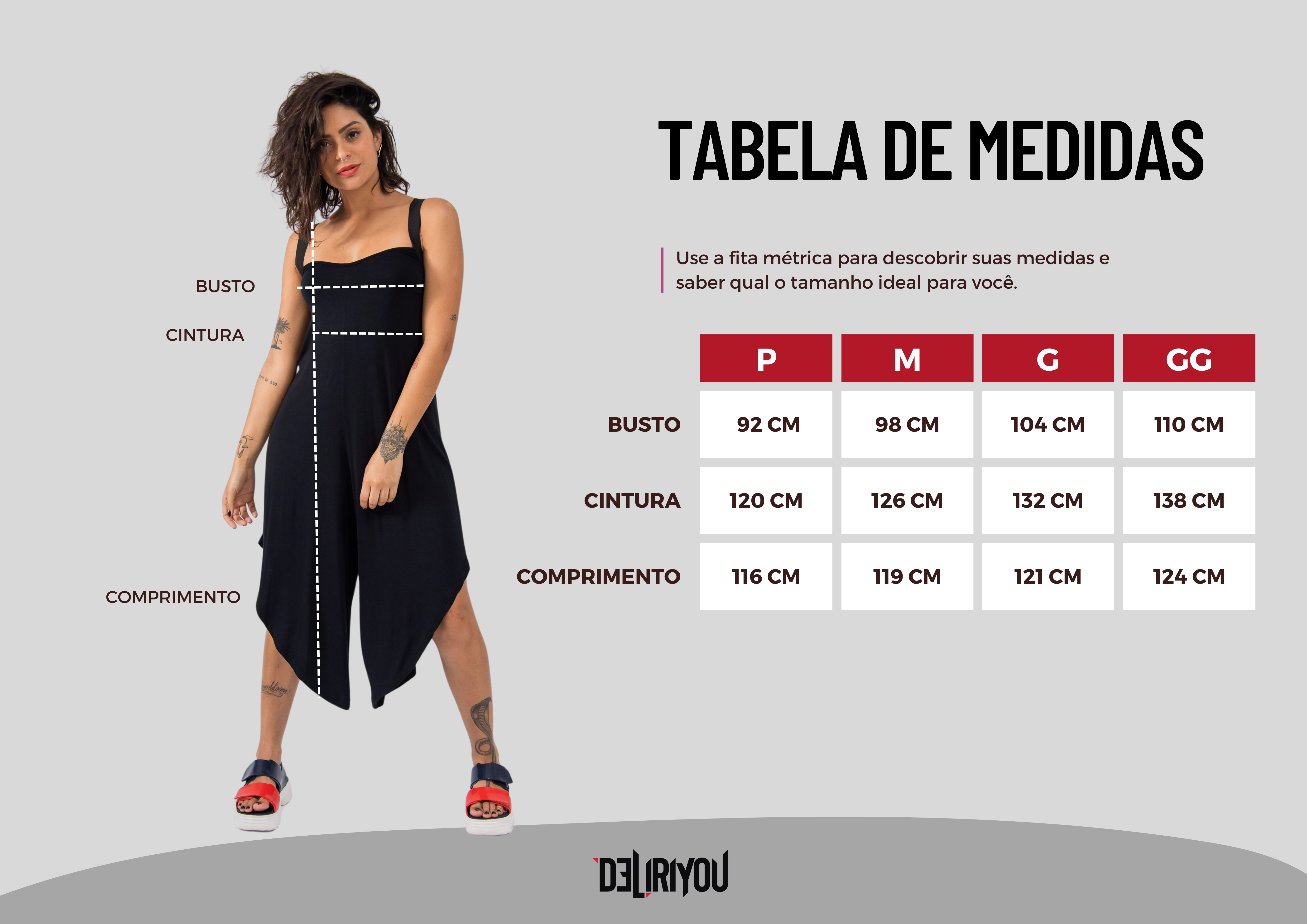 Tabela de medidas